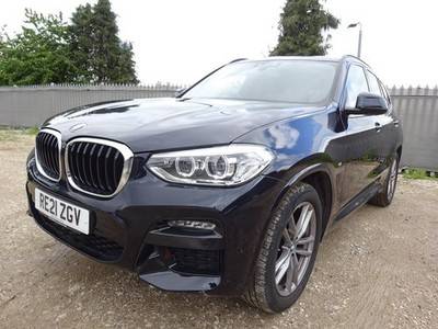 2021 21 REG BMW X3 XDRIVE20I M SPORT AUTO DAMAGED REPAIRABLE SALVAGE - £14,450 -