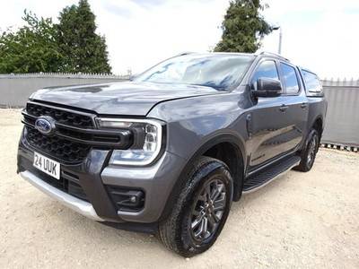 2024 24 REG FORD RANGER WILDTRAK ECOBLUE 4X4 DIESEL AUTO PICK UP DAMAGED SALVAGE - £17,995 -