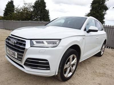 2019 19 REG AUDI Q5 S LINE 40 TDI QUATTRO DIESEL AUTO DAMAGED REPAIRABLE SALVAGE - £10,995 -